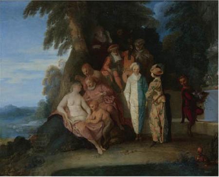 Claude Gillot A scene inspired by the Commedia Dell'arte oil painting picture